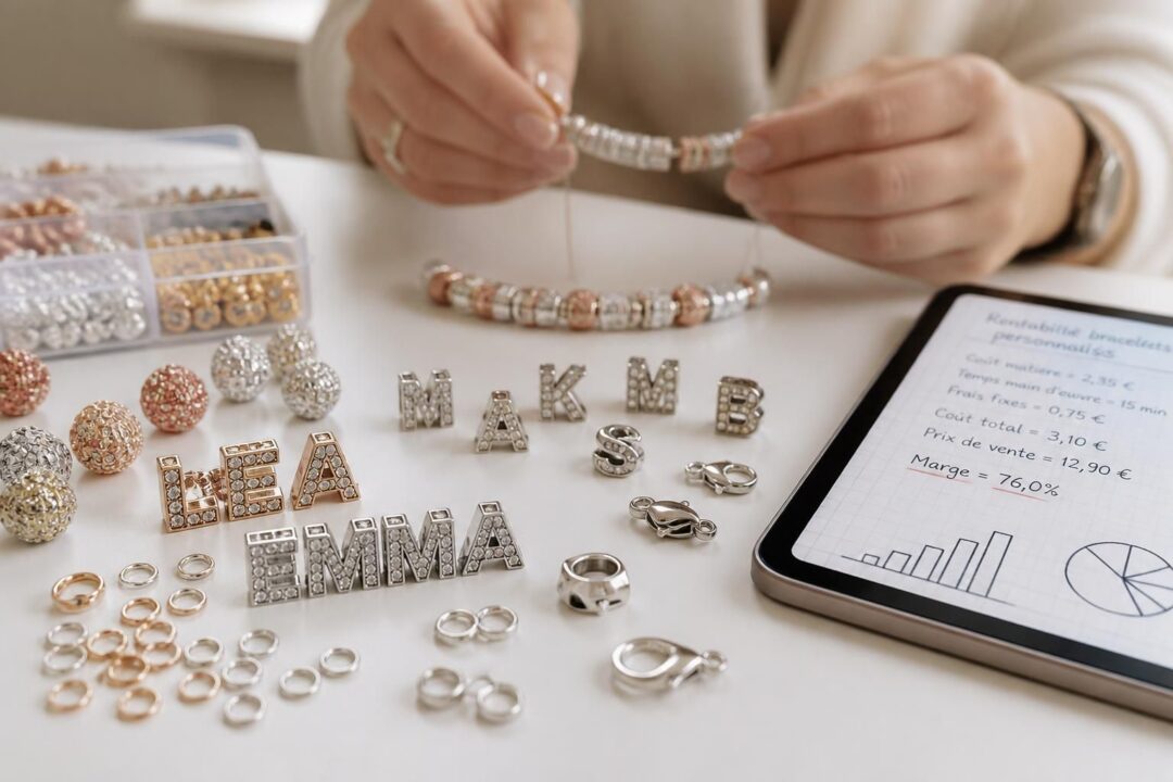 découvrez comment créer un bracelet prénom et initiales avec strass : guide complet des composants, étapes de montage et conseils pour optimiser la rentabilité de la personnalisation.