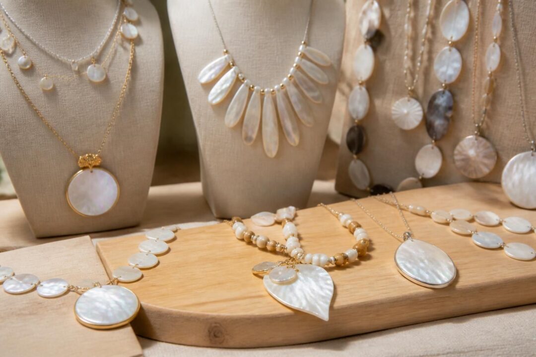 découvrez notre collection en gros de colliers fantaisie : parures élégantes, sautoirs tendance et pendentifs en nacre, les best-sellers qui font sensation en boutique.