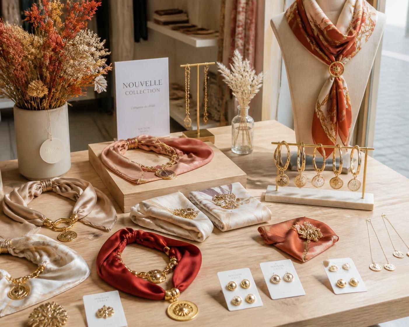 découvrez comment les colliers-foulards, écharpes bijoux et petits accessoires deviennent les incontournables qui boostent votre panier moyen avec style et originalité.